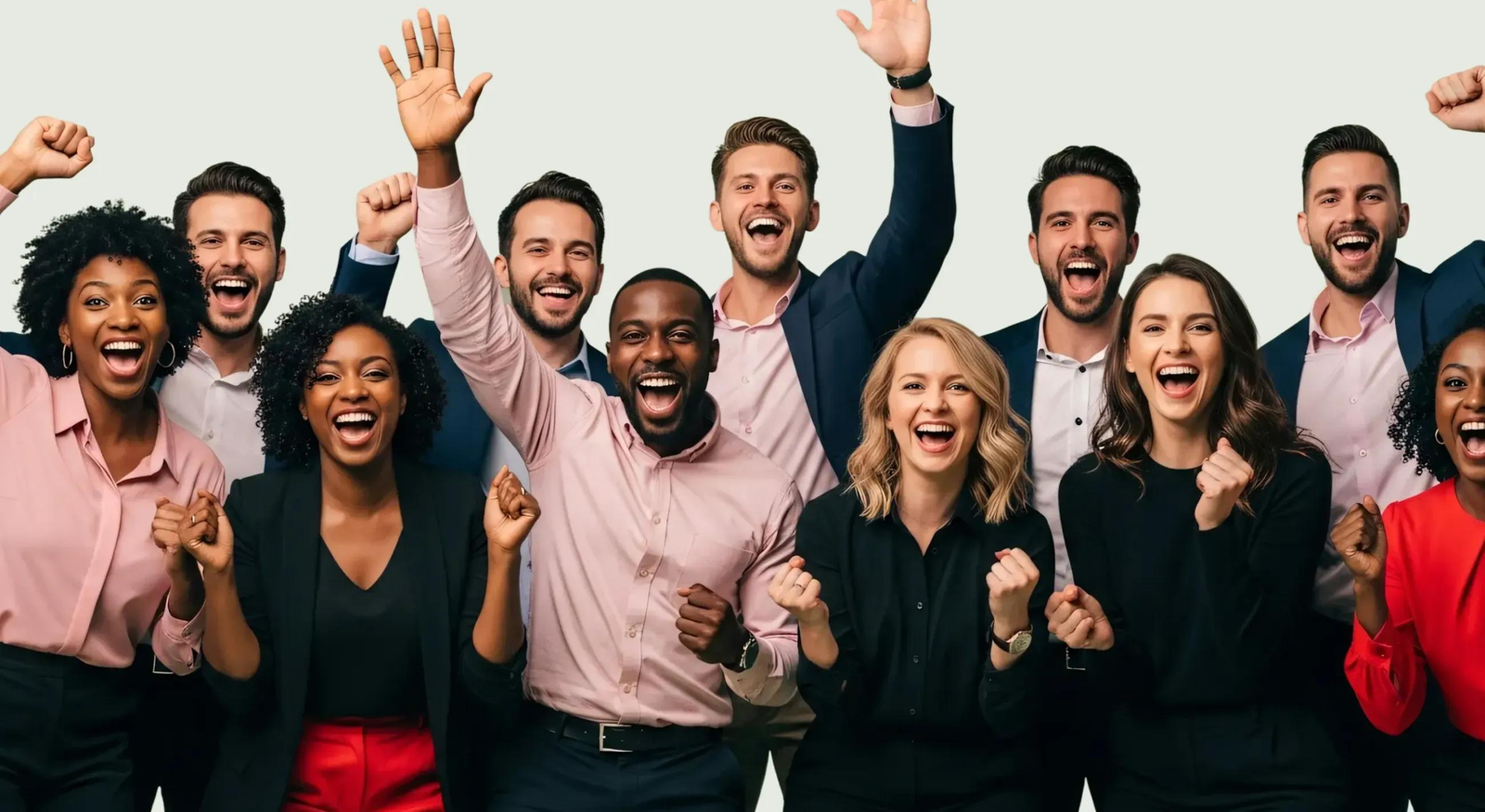 Team celebrating a successful project delivery